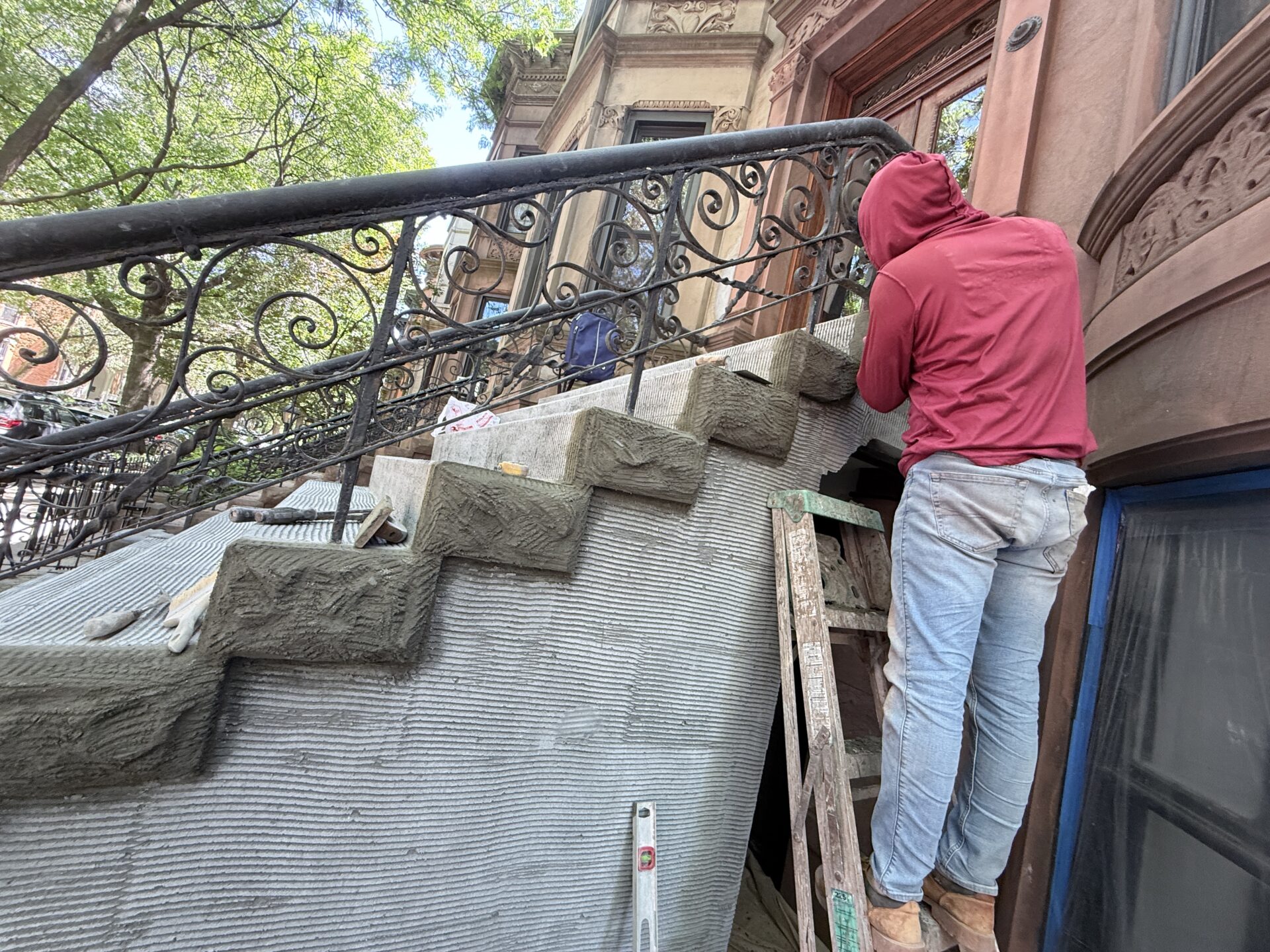 Brownstone Stoop Restoration in Brooklyn