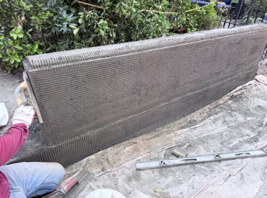 Brownstone Retaining wall repair in Park Slope