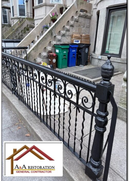 Iron Fence Repair and Paint in Park Slope