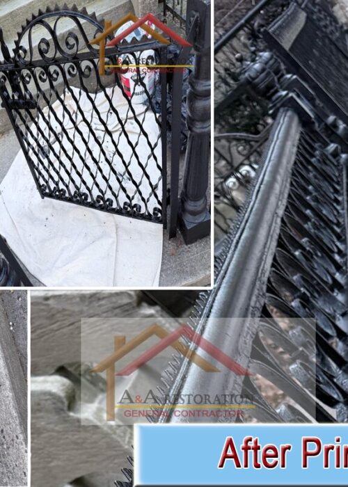 Metal Fence, Gate Repair, Scrap and Paint in Brooklyn