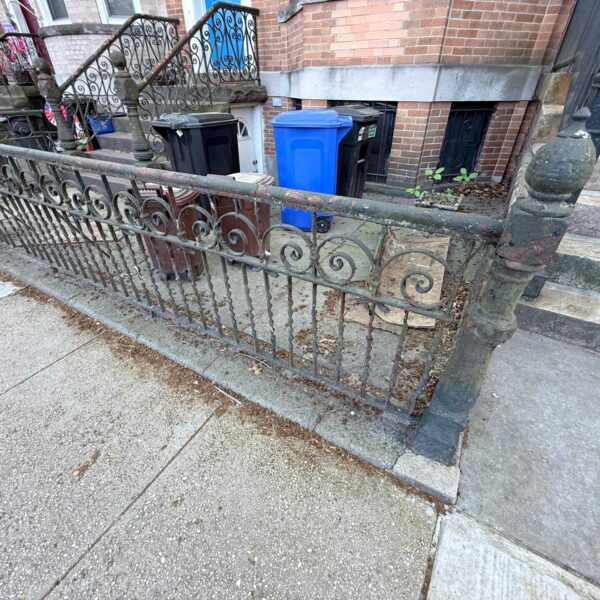 Rusty Metal Fence Scrape and Paint in park slope Rusty Metal Fence Scrape and Paint in park slope